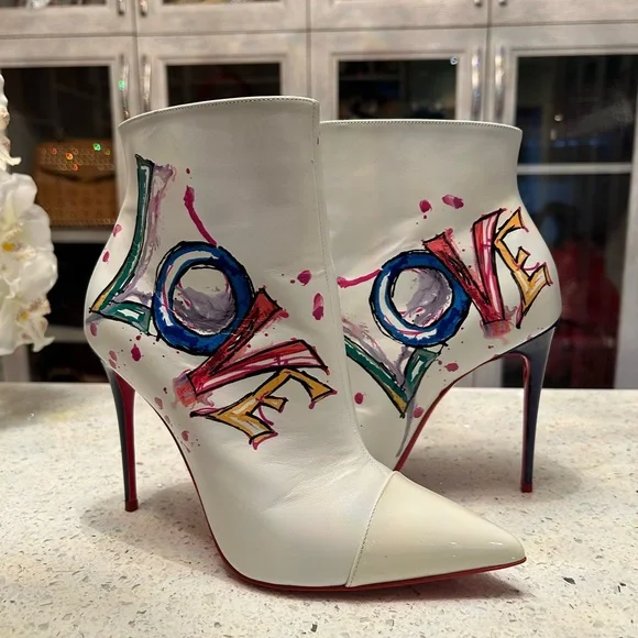 Christian Louboutin In Love White Bootie - Picture 5 of 7